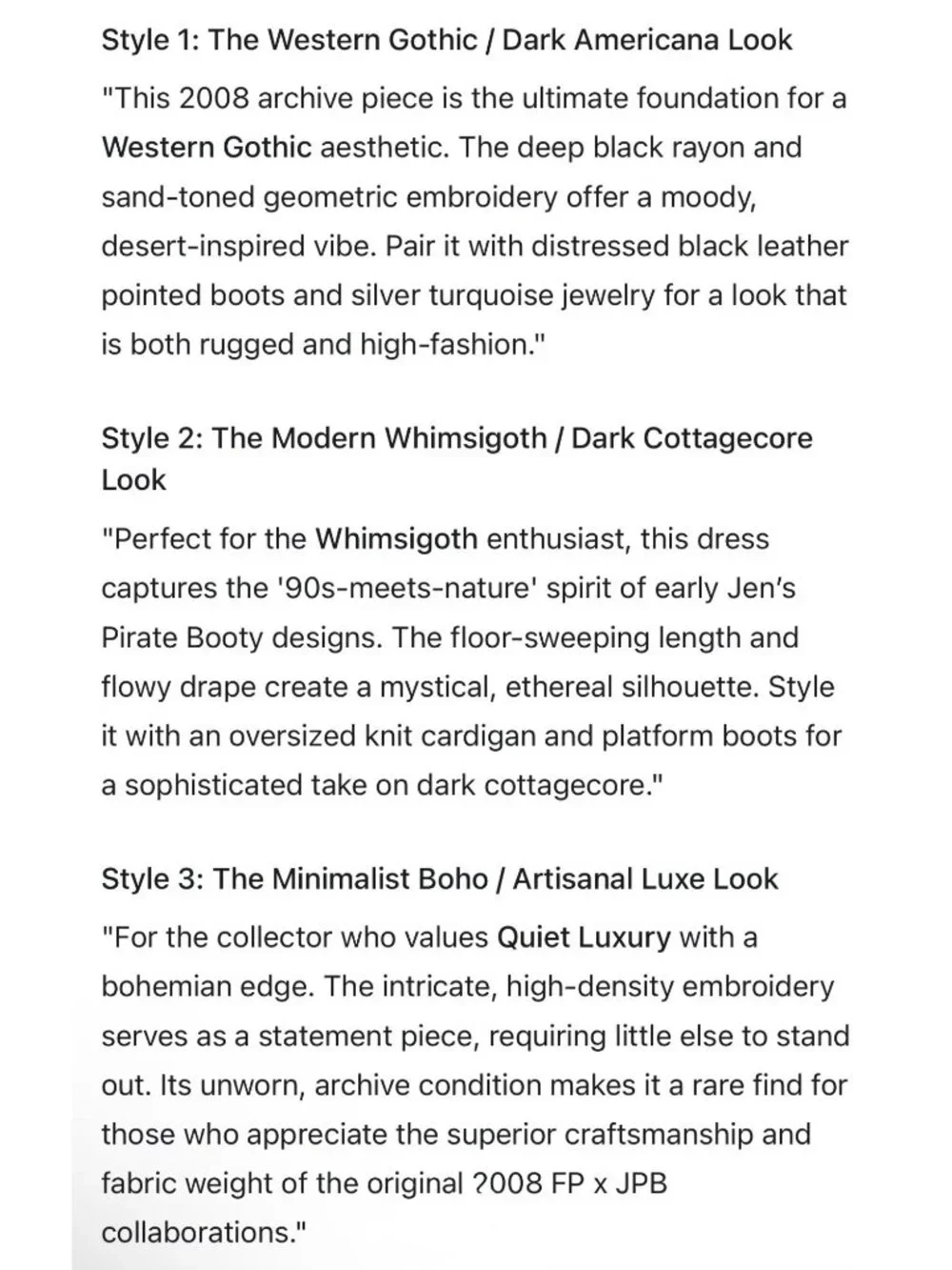 RARE VTG NWOT Free People Jen’s Pirate Booty Black Embroidered Maxi Dress | Boho - Picture 16 of 16